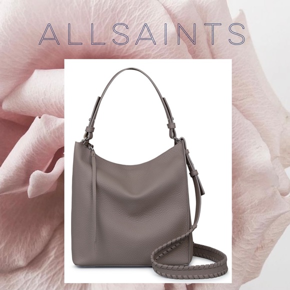 AllSaints Kita Bag Grey Leather - Picture 2 of 13